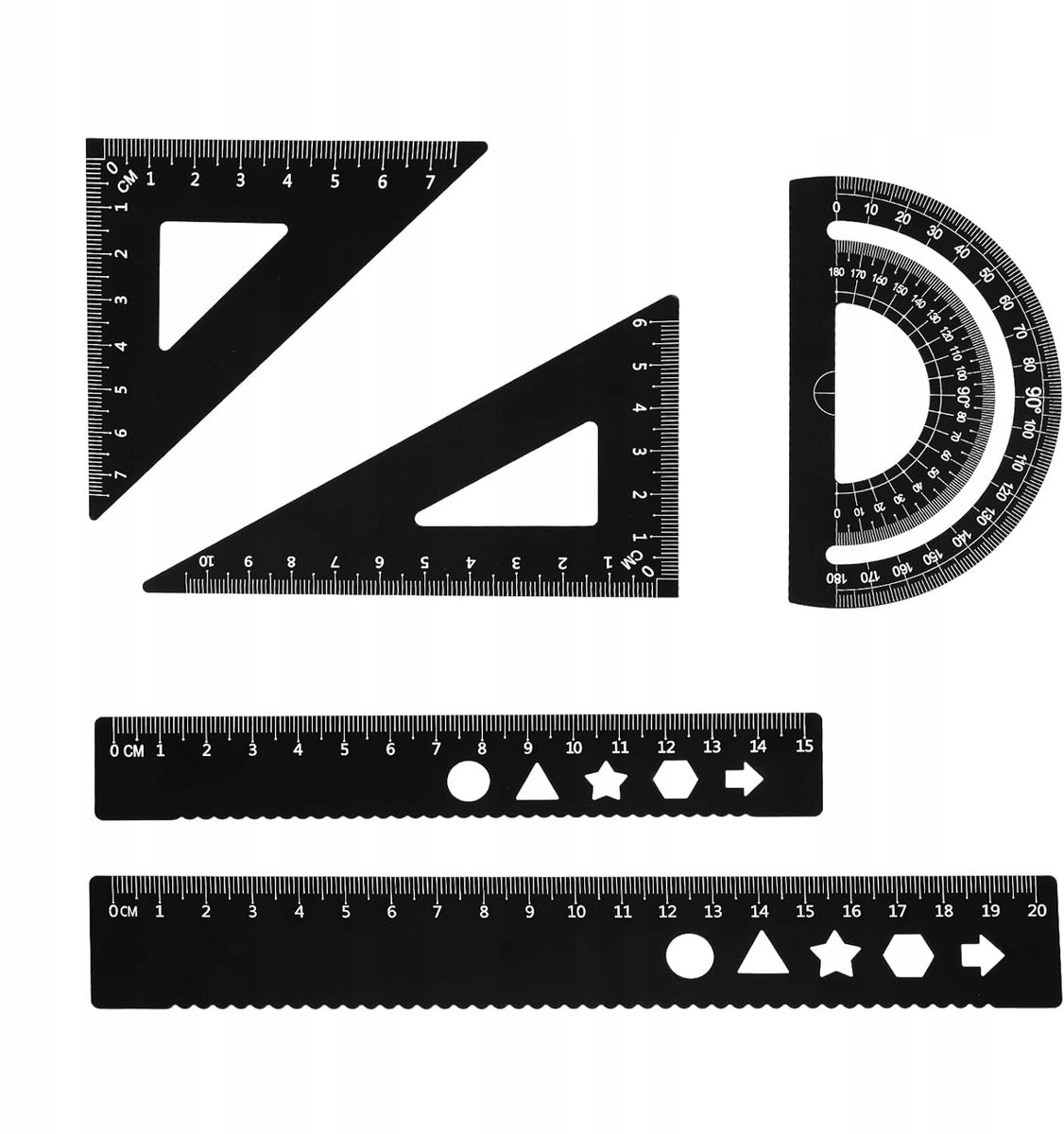 Metaal Geometrie Gereedschap Set met Linialen en Gradenschaal