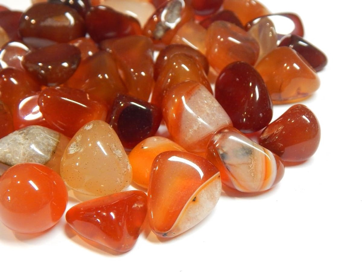 150st Achat Edelstenen Halfedelstenen Kralen 9mm ~ 15mm Trommelstenen Natuursteen Edelsteen Halfedelsteen voor Decoratie Meditatie Chakra (Rood)