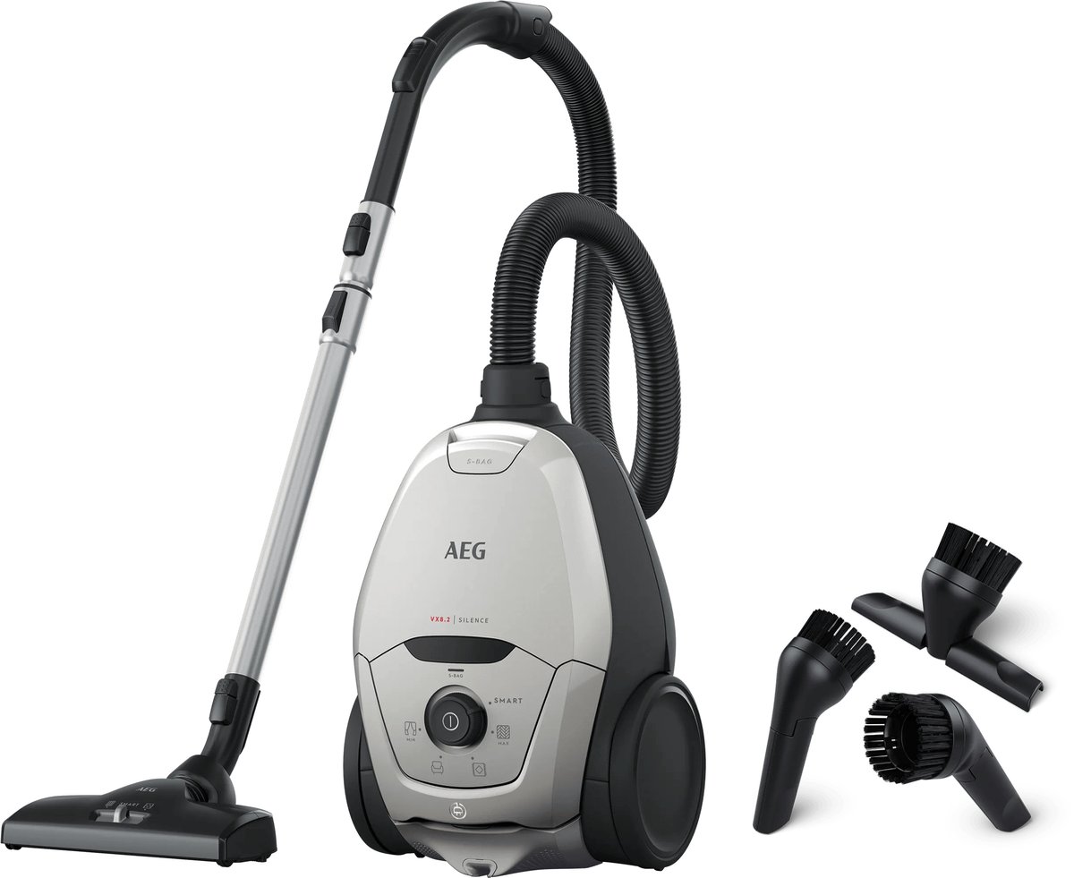 AEG VX82-1-2MG EcoLine - Stofzuiger met zak - Mineral Grey - Hepa 13
