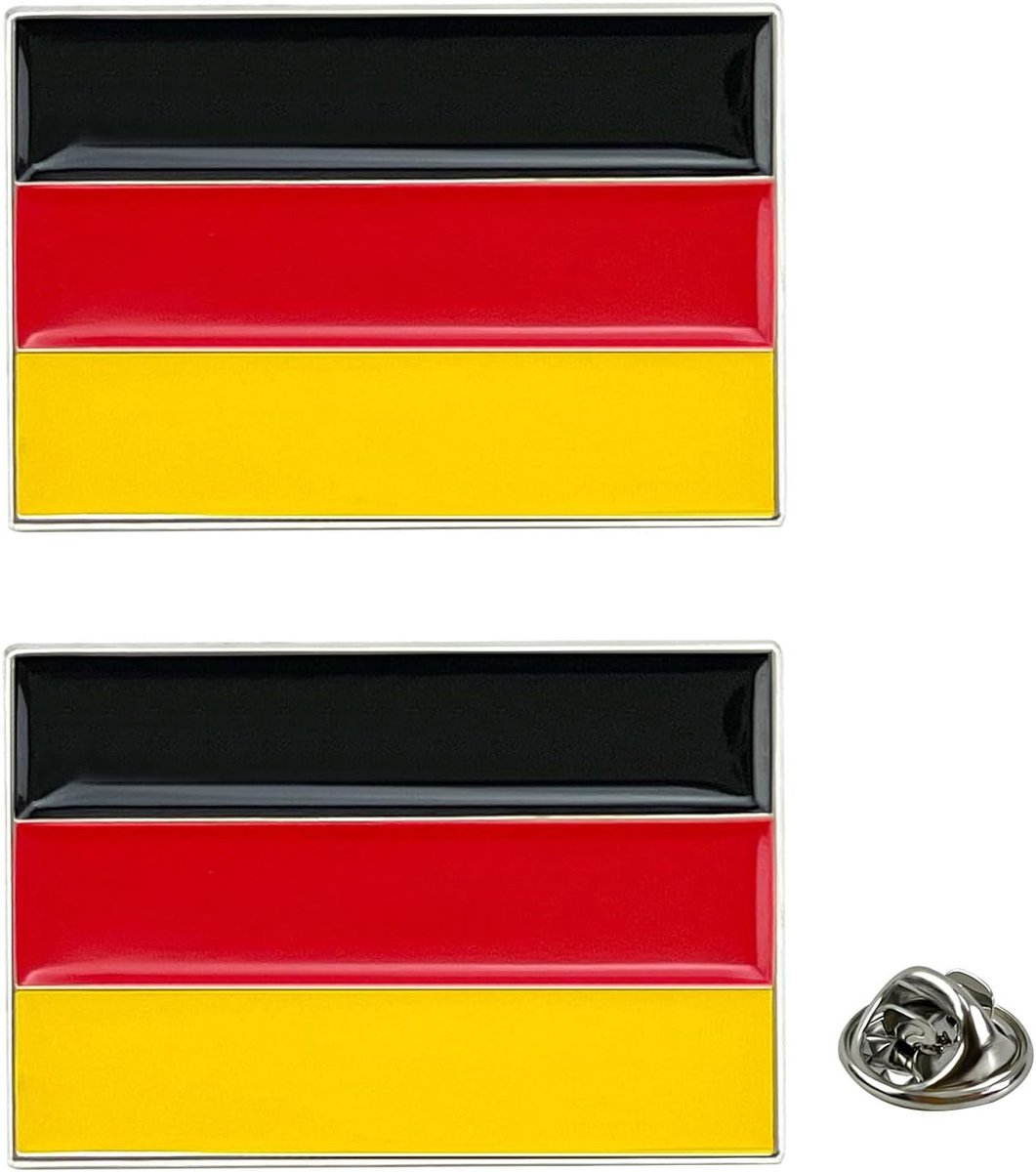 2/4 stks Pin badge Duitsland vlag - speld Duitsland - pinnen Duitsland vlag, 3 cm x 2 cm