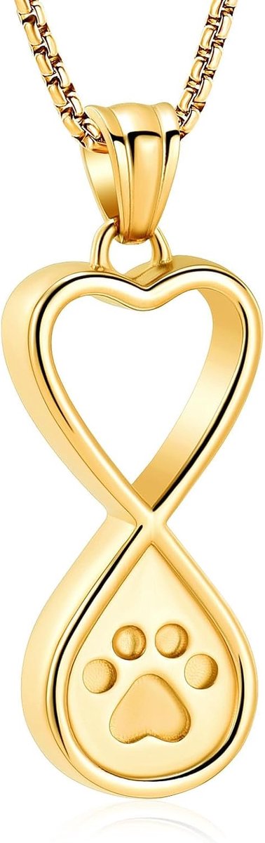 Memorial jewelry Infinity Love Pet urn-halsketting voor as, honden/kat, begrafenis, urn-halsketting