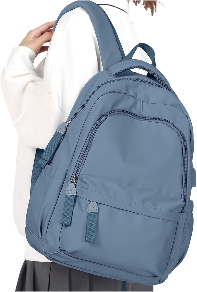 Rugzak voor op school, voor dames, studie, lichtgewicht, schooltas, waterbestendig, casual, op reis, dagrugzak, middelbare school, tassen voor tieners, meisjes, jongens, geschikt voor 14 inch laptop