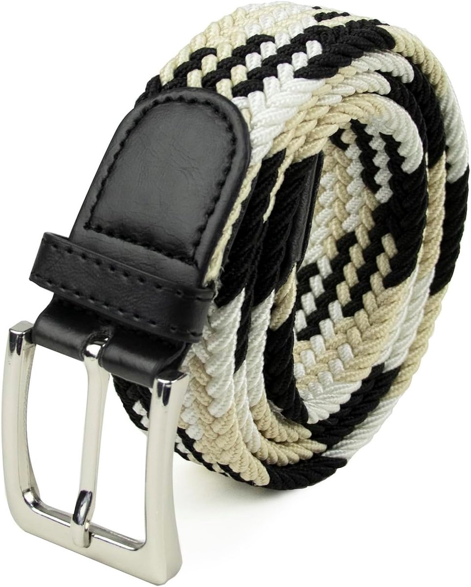 Unisex elastische stoffen riem Gevlochten stretch riem Rekbare riem voor dames en heren