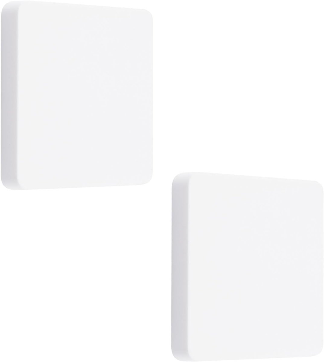 Afdekplaat Wandplaat, 2STKS Kunststof Schroefloze Wandgatplaat 1-Gang Effen Apparaatuitlaatdeksel voor Ongebruikte Lichtschakelaars (Wit, 60x60mm)