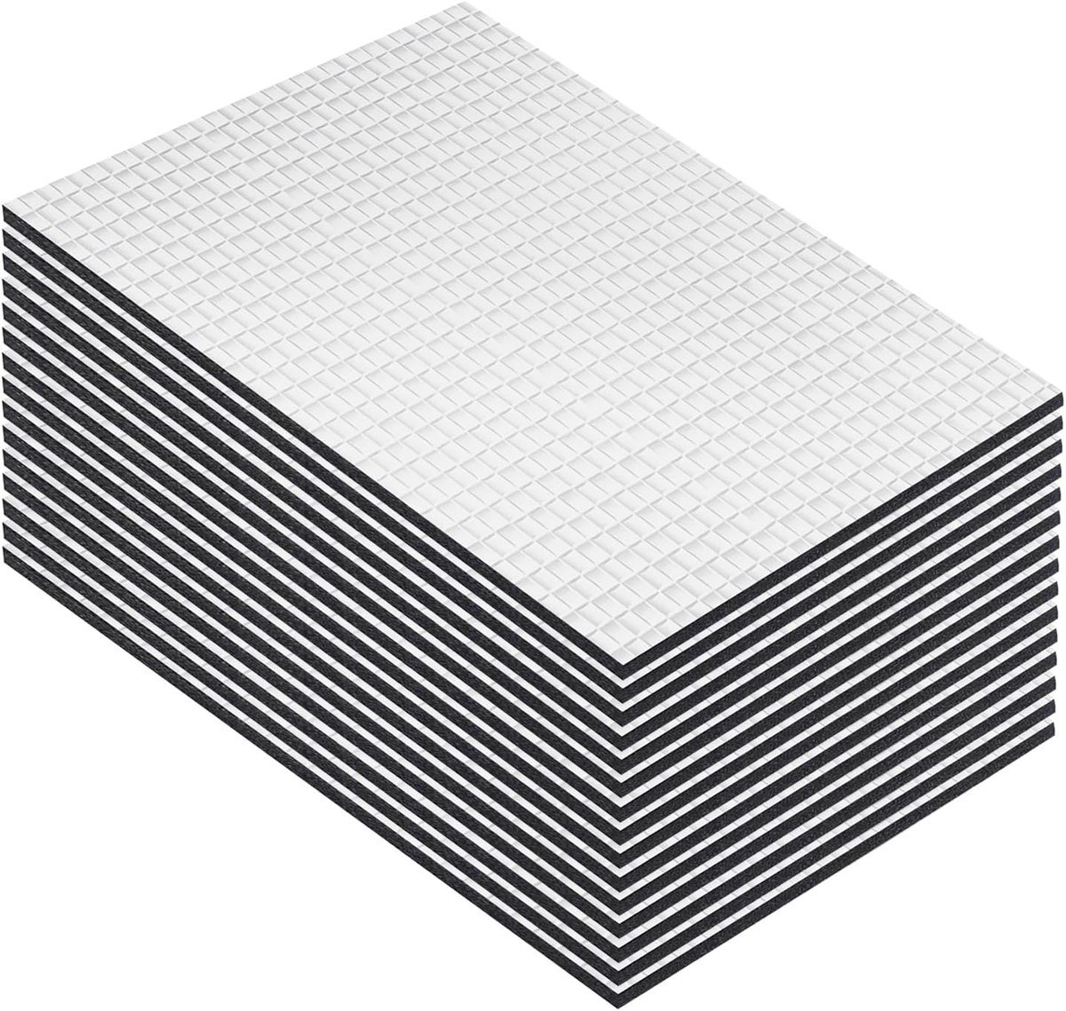 Isolatiemat voor auto's platen van 250×180 mm geluidsisolatiemat 5 mm dik, universeel toepasbaar zelfklevend waterdicht brandwerend vochtbestendig