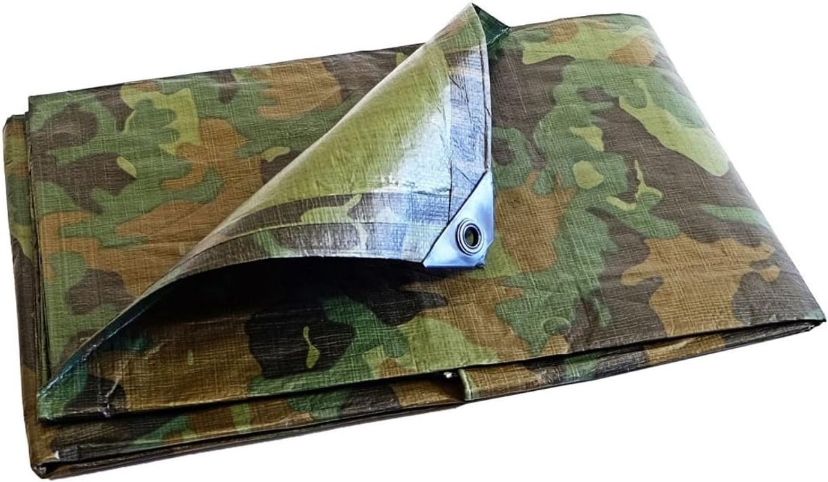 Dekzeil 1,8 x 3 m - TECPLAST - CM150BO - Camouflage - waterdichte dekzeilen - waterdicht dekzeil - buitenzeil