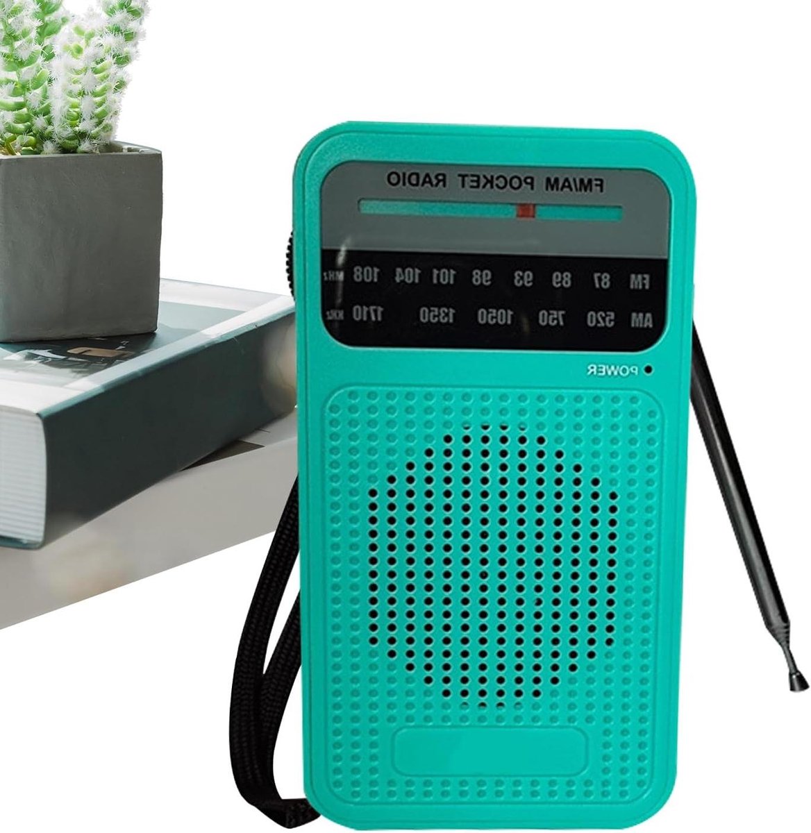 Transistorradio Op Batterijen - Draagbare Radio - Muziek Luisteren - Dubbele Band Ondersteuning - 14 x 8 x 4 cm