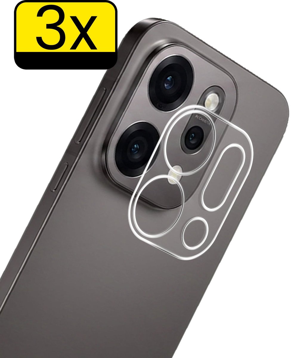 Camera Lens Protector - Geschikt voor Oppo Reno 14 - 3 Stuks - Camera Screenprotector - Beschermglas - Gehard Glas - Tempered Glass - Screen Protector