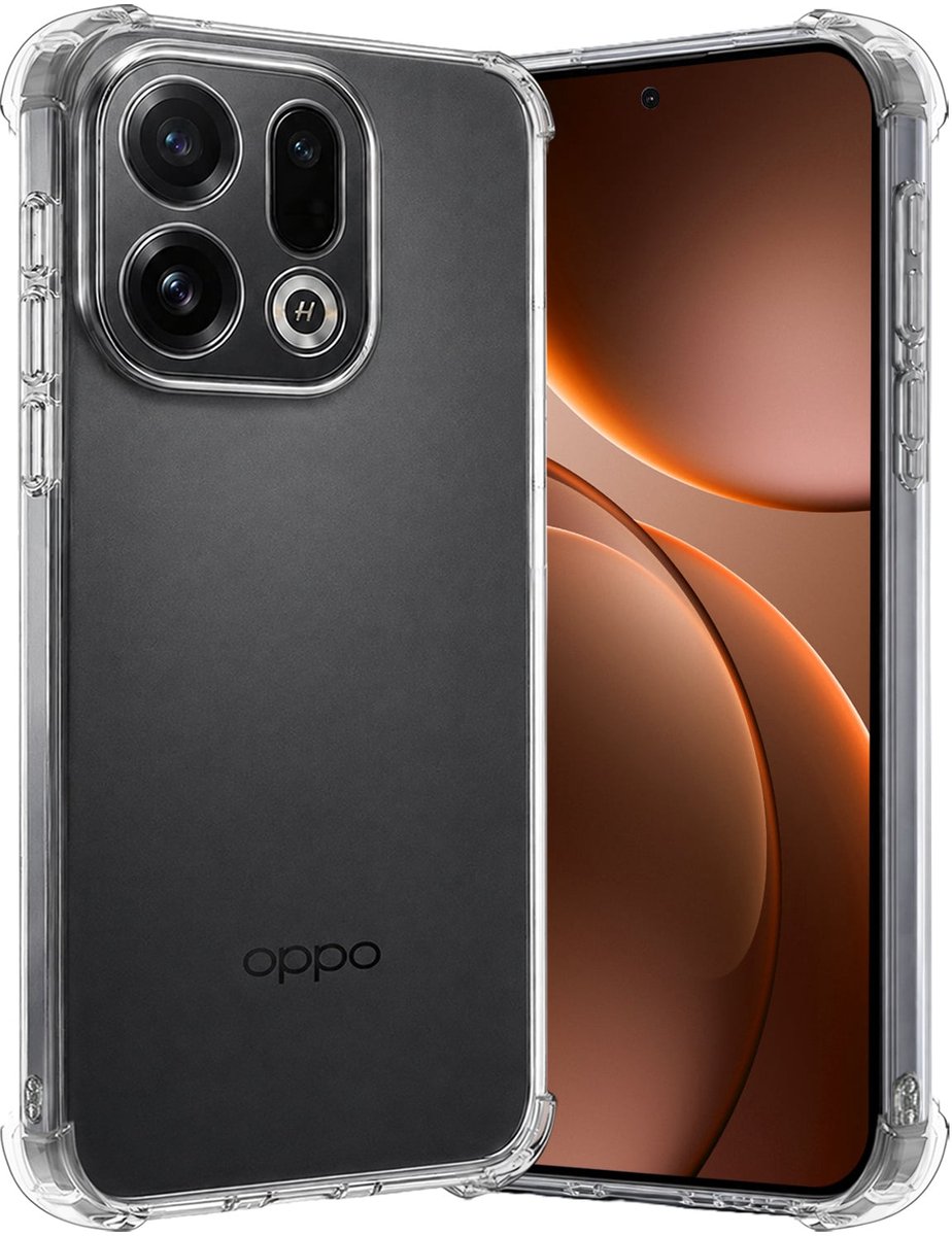 Hoes - Geschikt voor OPPO Find X9 - Sterk & Shockproof - Siliconen Case - Back Cover - Telefoon Hoesje Shock Proof - Transparant