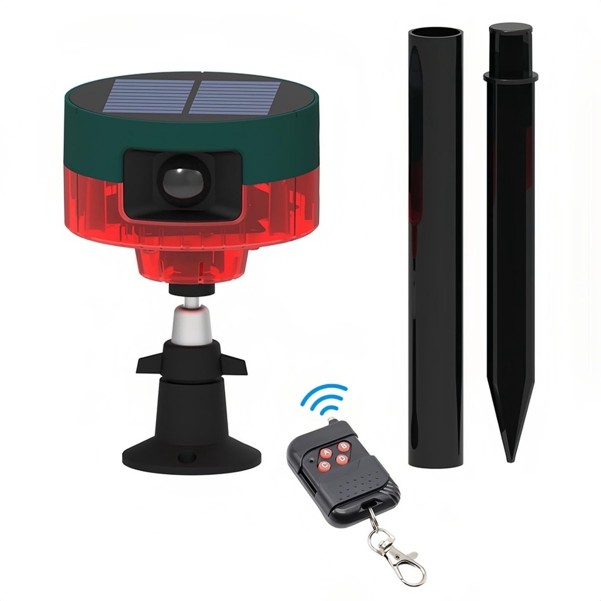SolidKeus - Solar Bewegingsmelder met Alarm en Afstandsbediening