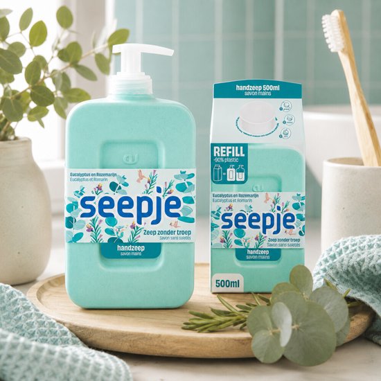 Seepje Handzeep Eucalyptus & Rozemarijn - 4 x 300 ml