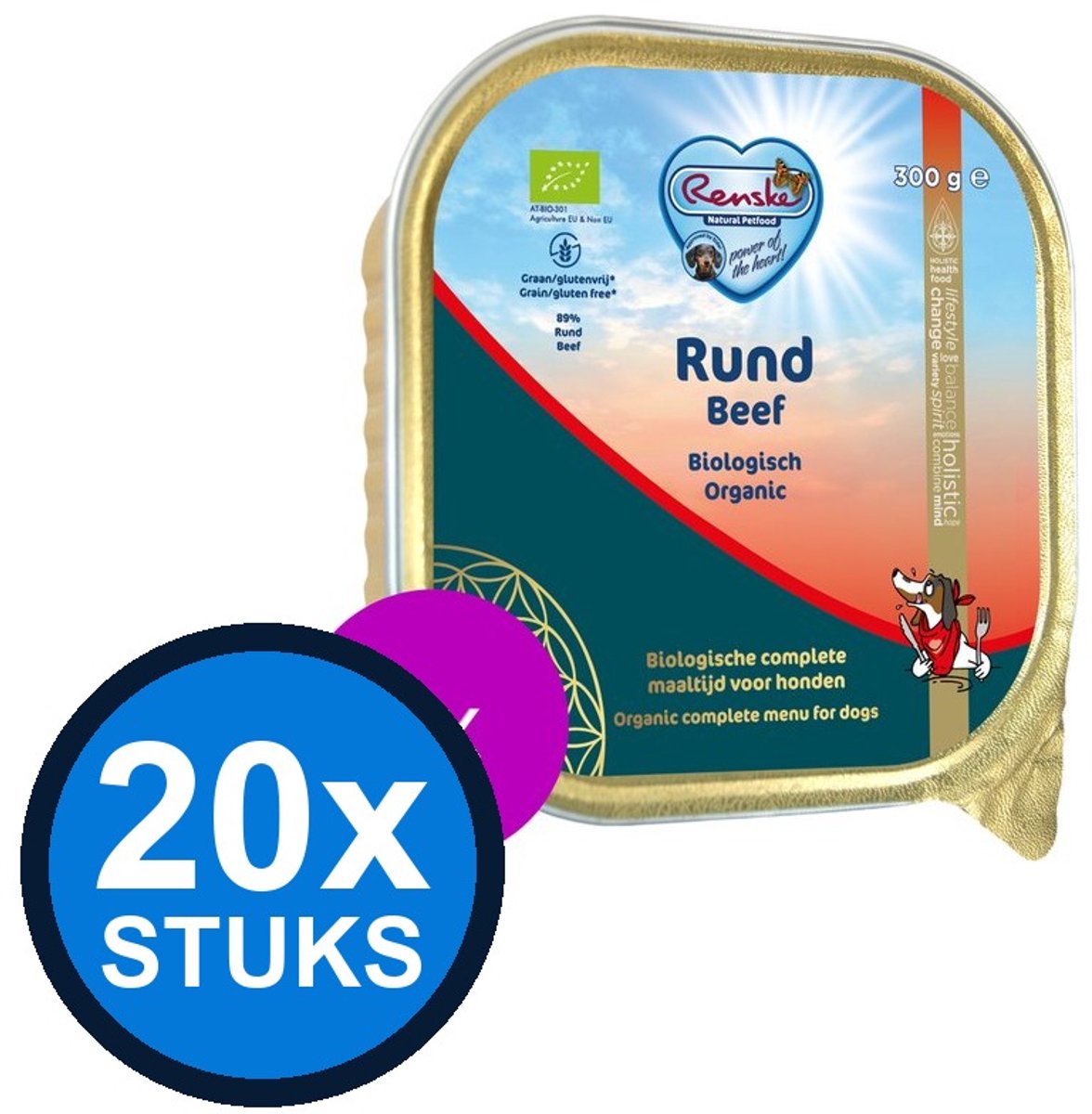 Renske Renske vers hond alu graanvrij rund biologisch 300gr