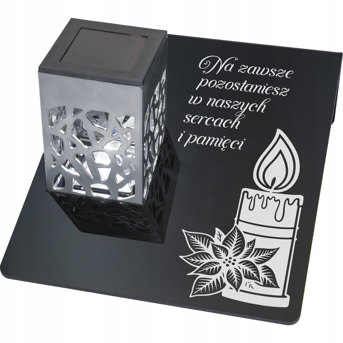 Zware Solar Grafsteen Lamp met LED: Duurzaam & Weerbestendig