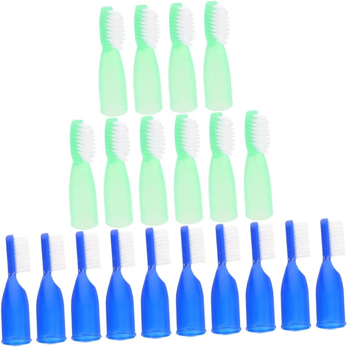 Mini Vinger Tandenborstel - Mini Tandenborstel Vingerborstel - Mondhygiëne - Veilig Ontwerp - 7.5 cm - Diverse Kleuren