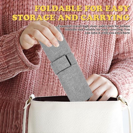 Veiligheidsriem voor kinderstoel - 62 x 29 cm - Draagbaar veiligheidssysteem voor kinderen - Reisriem voor kinderstoel - Veiligheidsgordel voor kinderstoel - Verstelbaar, ademend veiligheidsharnas - Geschikt voor thuisgebruik en op reis — afbeelding 2