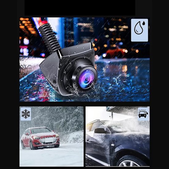 360° Draaibare Achteruitrijcamera Voor Auto's 1080p - 170° Groothoek IP69 Nachtzicht - Ondersteunt Voor- En Achterzicht, Hulplijnen — afbeelding 4