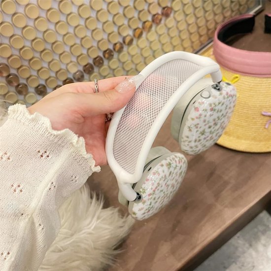 Voor AirPods Max Hoesje, Schattig Roze Bloem Ontwerp, Plant Bloemen Shock Buffer Hoofdtelefoon Oordopjes Beschermhoes voor Meisjes Dames — afbeelding 4