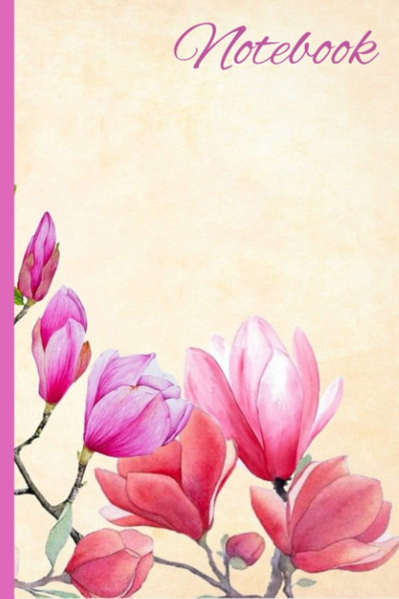 Floral lined notebook