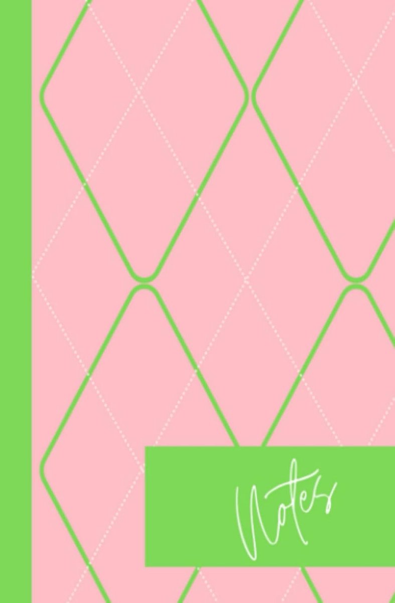 And Pink Argyle 5.25 x 8 Notebook | 100 Wide Ruled Pages | Great for Journaling | Great Gifts for Women | Great Stocking Stuffers |