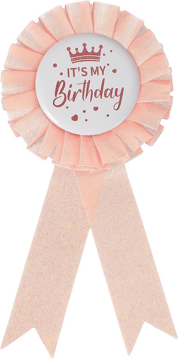 Verjaardagslint, It's My Birthday Pin Stof Blik Badge Broche voor Party Decoratie Viering Accessoire
