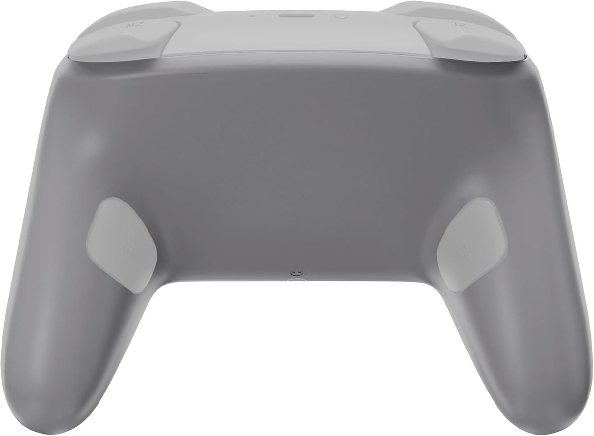 EXtremeRate Hoesje voor Nintendo Switch 2 Pro Controller, DIY Custom Achterkant Cover voor Switch 2 Pro met Ergonomische Grip, Robuust Duurzaam-Kwartsgrijs