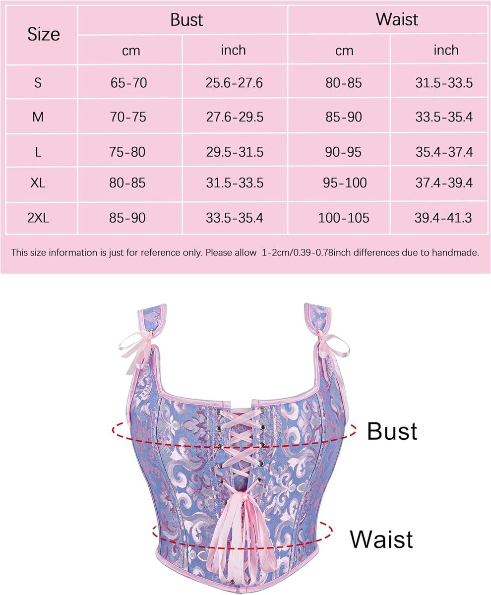 Dames gothic stijl korset bustier in prinsessenstijl S-XXL