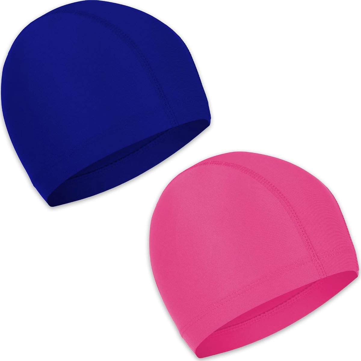 Zwemmutsen (2 Stuks), Zacht en Elastisch Zwemcap Badmuts Voor Kinderen, Dames en Heren, Ideaal voor Gebruik in Zwembaden