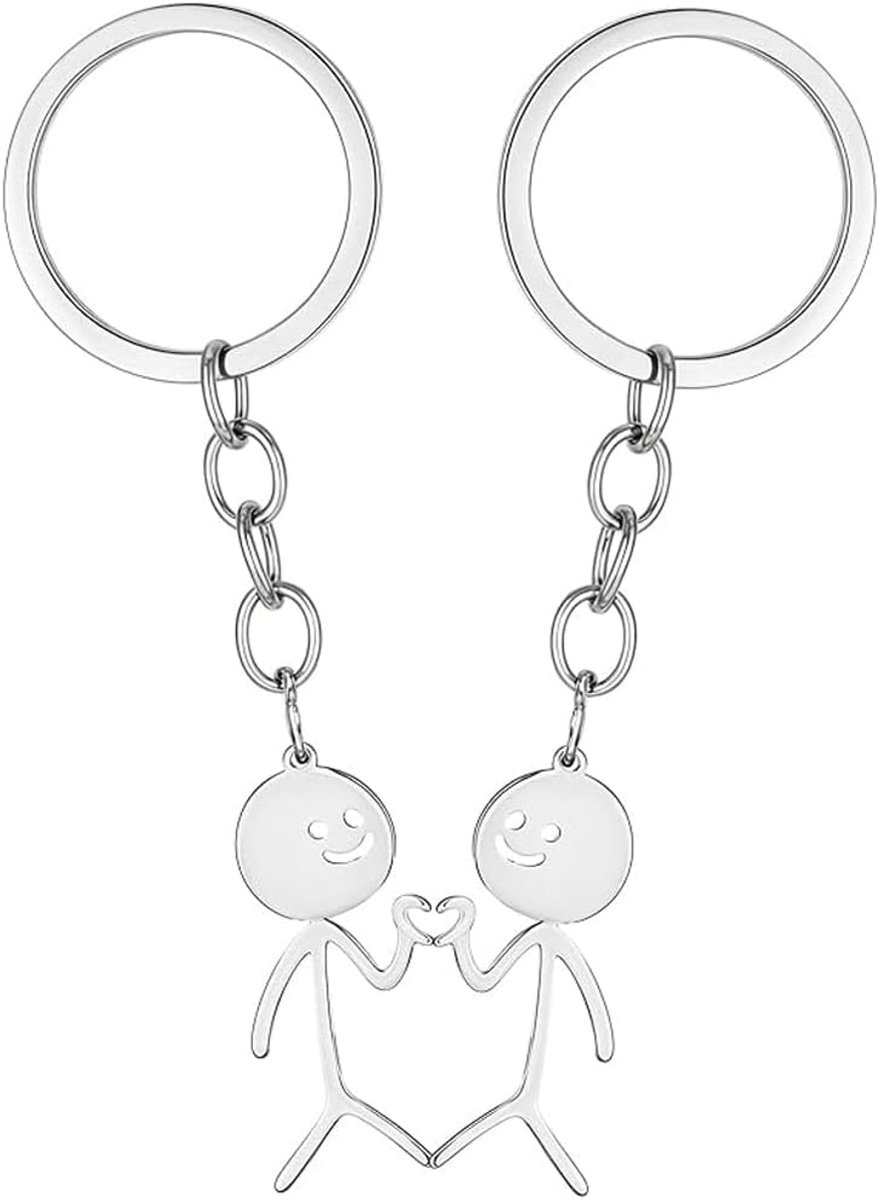2 stuks sleutelhangers (hart) voor verjaardag, Valentijnsdag, Moederdag, partner, beste vriendin, verjaardagscadeau voor moeder, vriendschapscadeau