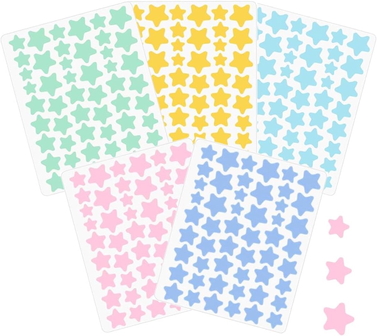 200 stuks acne met theeolie en salicylzuur, onzichtbare hydrocolloïden, absorberend, waterdicht en ademend, stervormige korrels (10/12/14 mm)