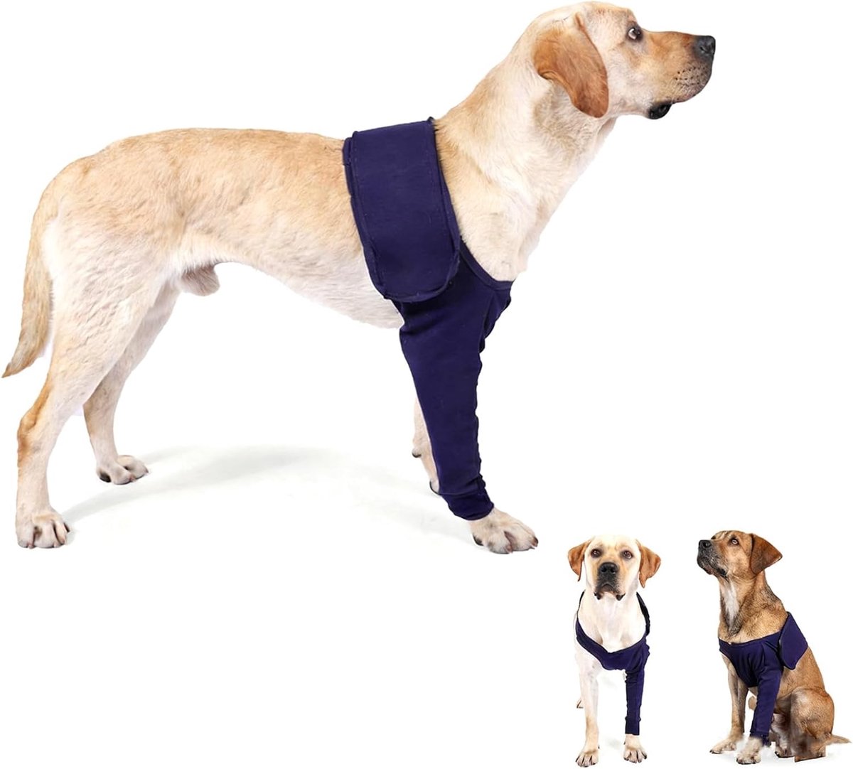 Maat L, hondenherstelmouw voor voorpoten, herbruikbaar, lekbescherming hond, ter voorkoming van likken bij honden, bescherming van de wond