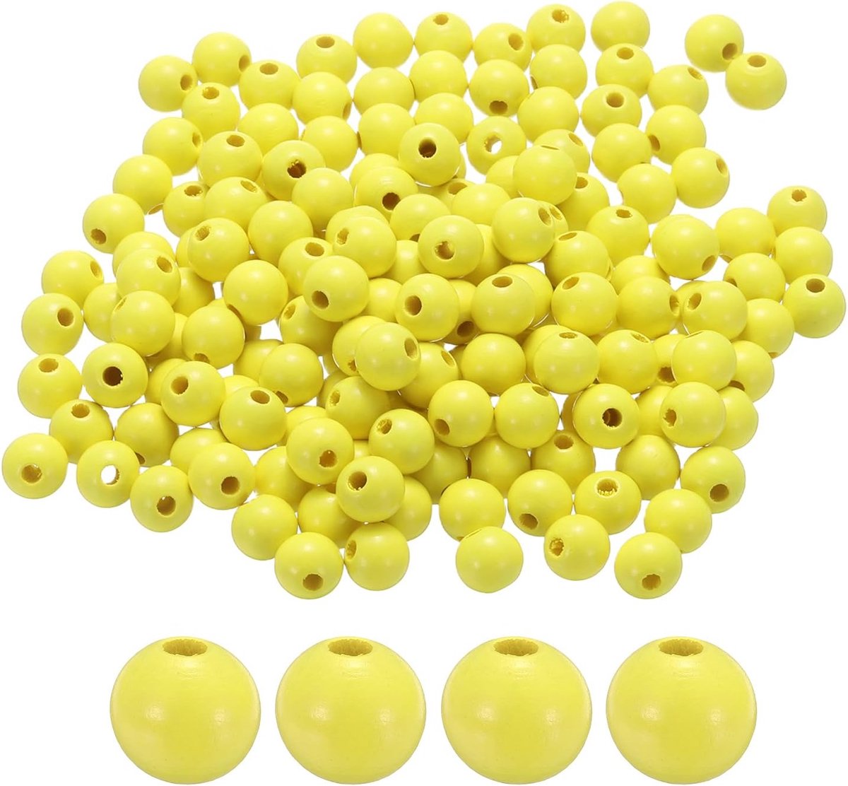 Kralen, 3,3 mm, 3,3 mm, ronde houten kralen, losse afstandhouders, voor het maken van sieraden, halskettingen, armbanden, knutselen, macramé, handgemaakte decoraties, 300 stuks