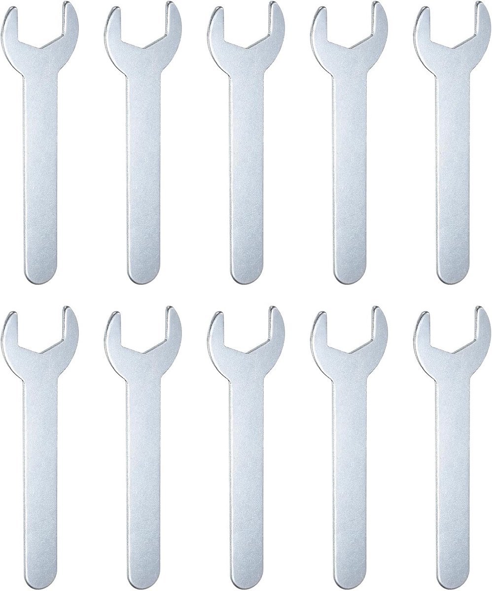10 stuks kleine moersleutel, open ringsleutel, 19 x 108 x 2 mm, metrisch, U-vormig, enkele superdunne platte kop, verzinkingssleutel voor autoreparatie, meubelmontage