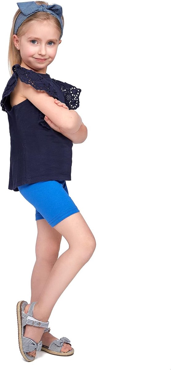 Leggings voor meisjes, 3/4 capribroek van katoen, sportbroek, dansbroek, ademend, zacht, elastisch, sport