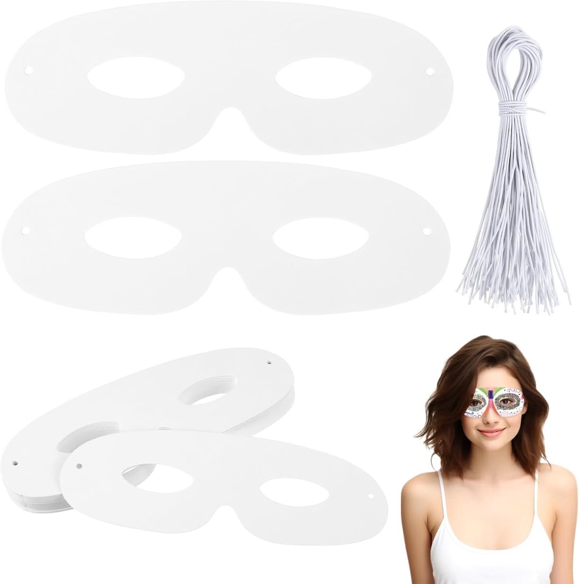 Maskers lege maskerademaskers voor Halloween knutselmaterialen om te beschilderen en vorm te geven, creatieve papieren maskers voor handwerk voor feestjes