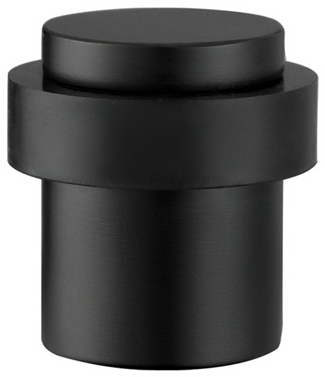 Deurstopper voor vloermontage 30x40mm mat zwart PVD gecoat