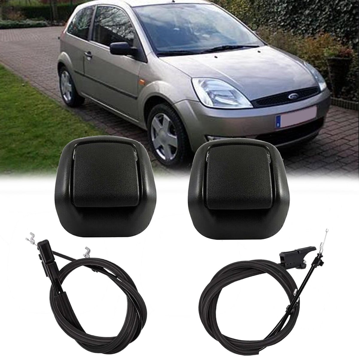 SolidKeus - Zitting Verstelkabel en Handgreep voor Ford Fiesta MK6