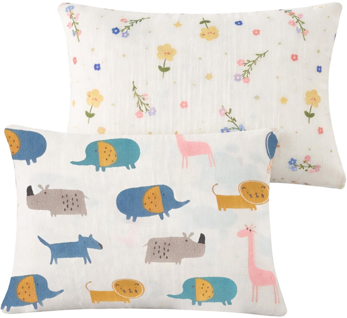 SolidKeus - Set van 2 Kinder Kussenhoezen voor Babybedden 40 x 60 cm
