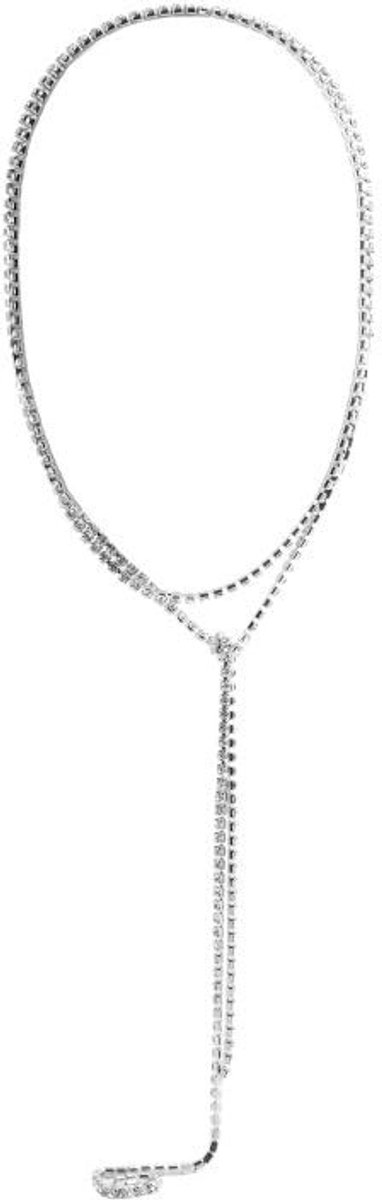 SolidKeus - Elegante Lange Rhinestone Ketting voor Dames