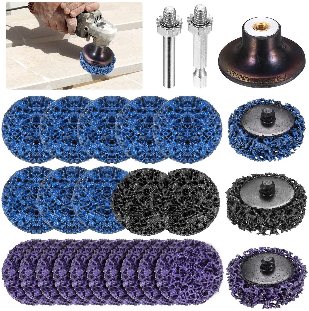 SolidKeus - Set van 23 CSD Schuurdiscs van 50 mm voor Schuurmachines