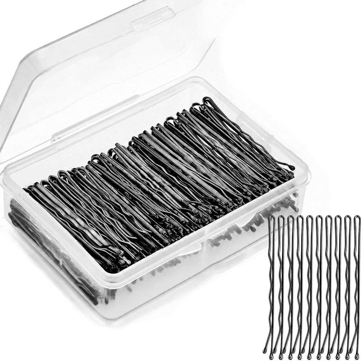 SolidKeus - Set van 200 Zwarte Haarschuifjes van 5,5 cm