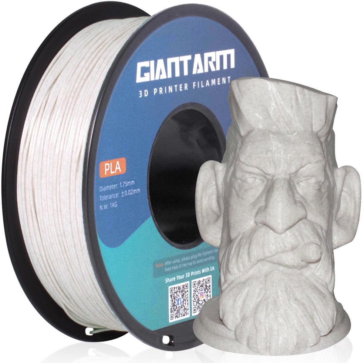 SolidKeus - PLA 3D Printer Filament in Marmer Bruin, 1.75mm