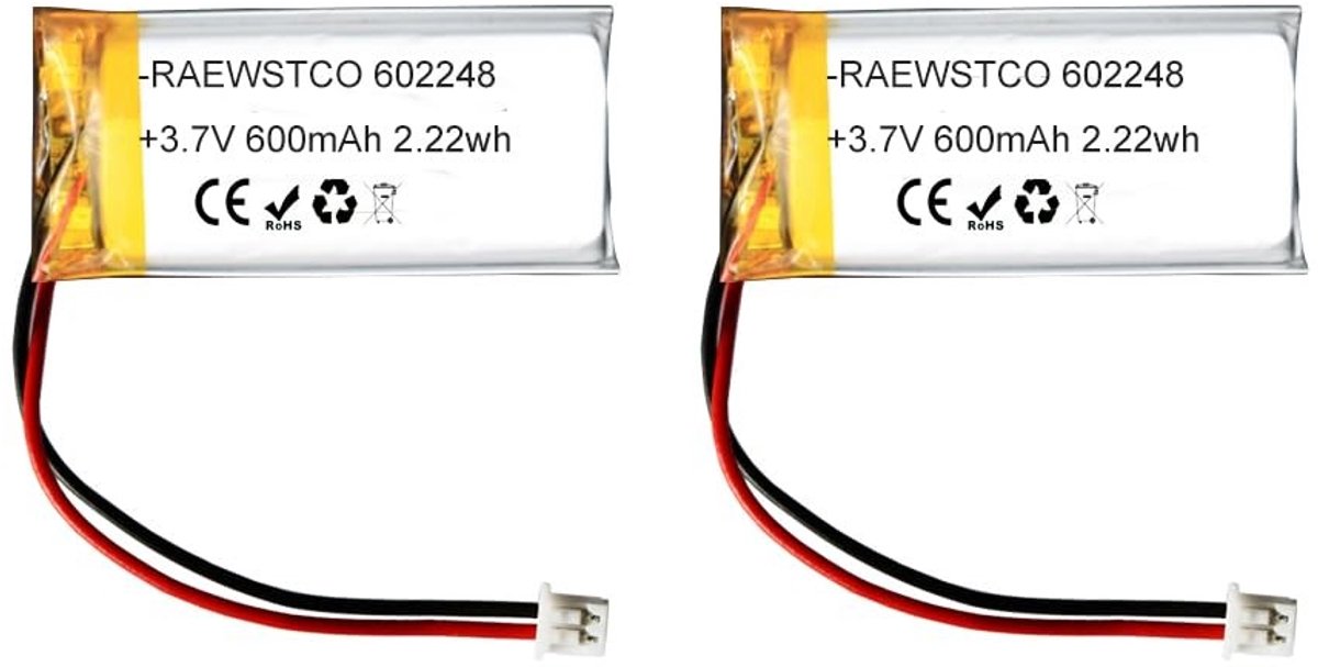 SolidKeus - 3.7V 600mAh Lithium Batterij voor Bluetooth-headsets