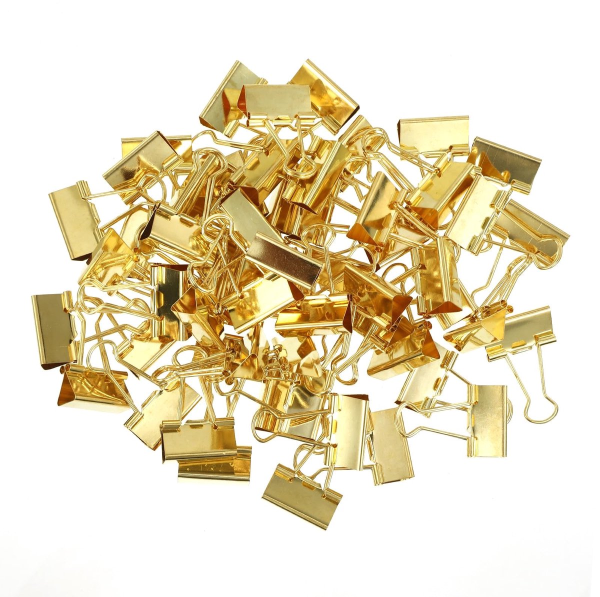 SolidKeus - 80 Stuks Vouwklemmen 25 mm in Goud