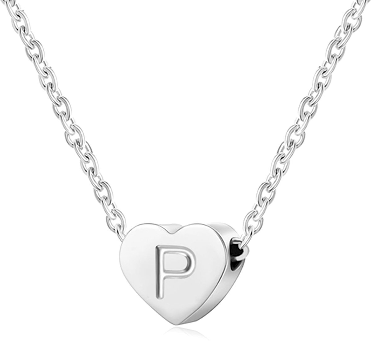 SolidKeus - Persoonlijke Hart Initialen Ketting voor Dames