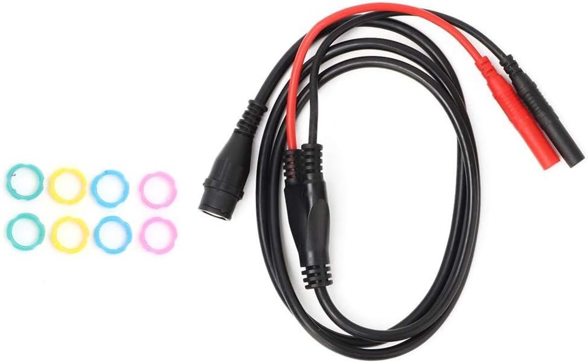 Coaxiale kabel testprobe met BNC naar banaanstekker adapter voor oscilloscoop - 1 meter lang, ideaal voor meetapparatuur en signaaloverdracht