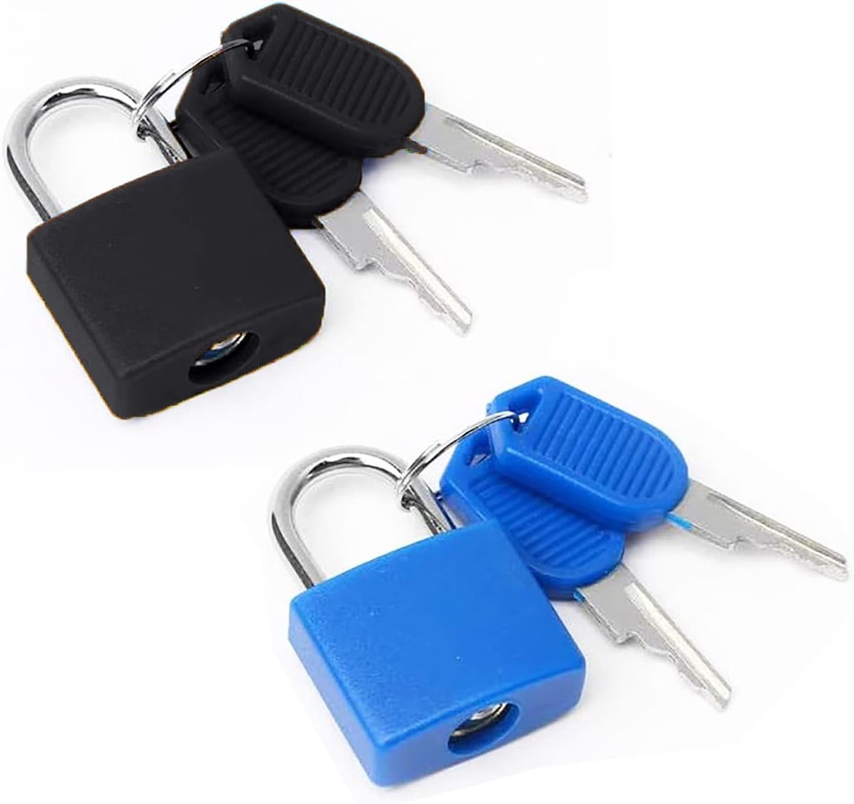 Koffersloten - Blauw - Klein Hangslot met Sleutel - Voor Reis- en Kluisjes