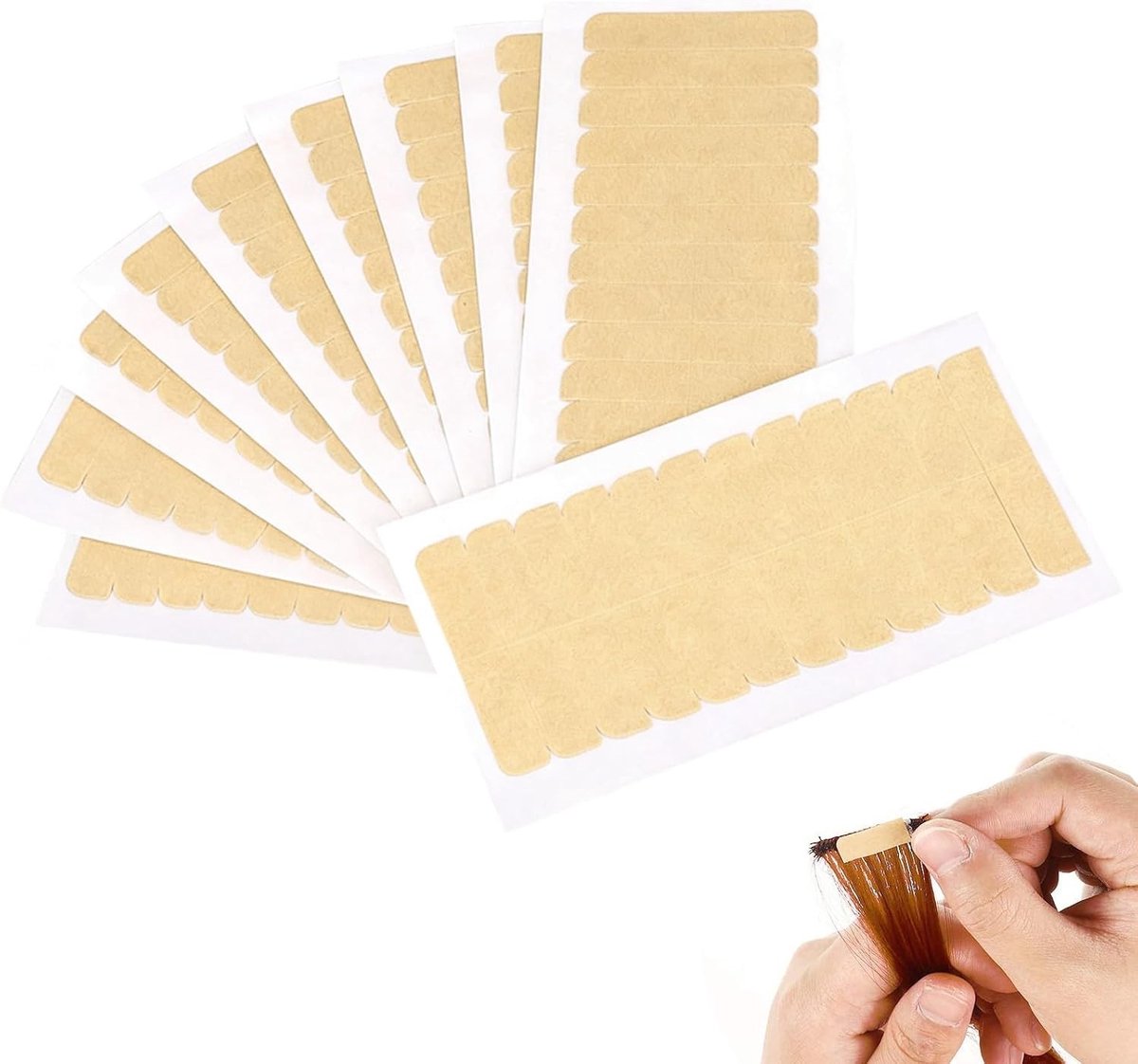 Professionele Dubbelzijdige Haarverlenging Tape - 120 Stuks, Veilig en Duurzaam, Ideaal voor Natuurlijke Haarkleur, Eenvoudig te Gebruiken en Langdurig Plakresultaat