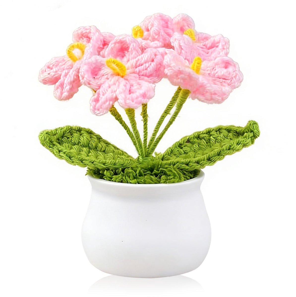 SolidKeus - Handgemaakte Haakbloemen in Pot voor Decoratie