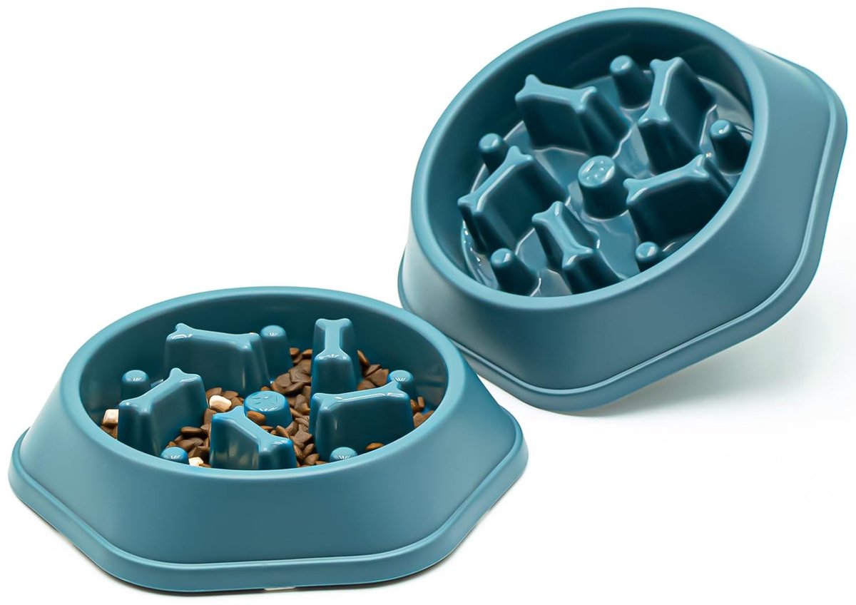 Omgoods - 2 Stuks Hondenbak Slow Feeder voor Gezond Eten