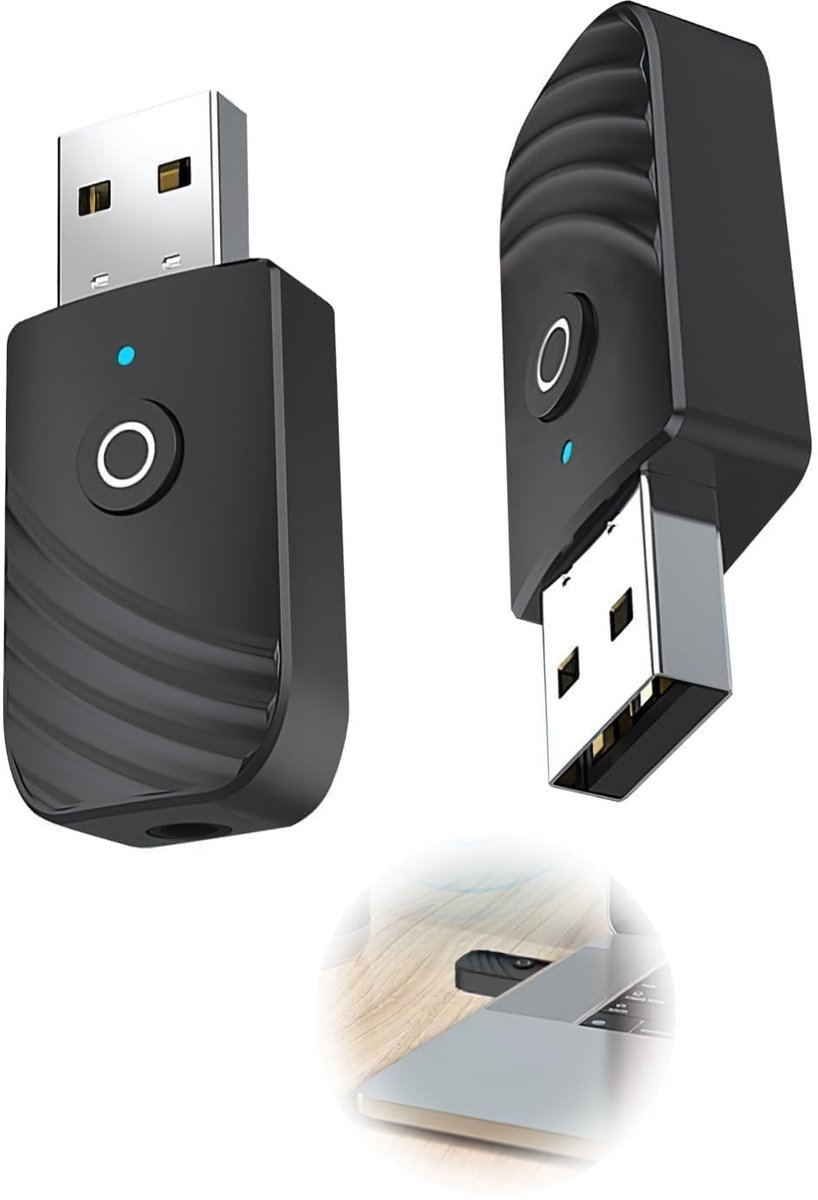 Omgoods - 2 Stuks 3-in-1 Bluetooth 5.0 Dongle voor Audio